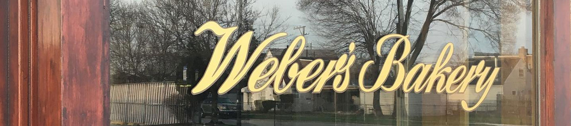 Weber's Bakery window sign