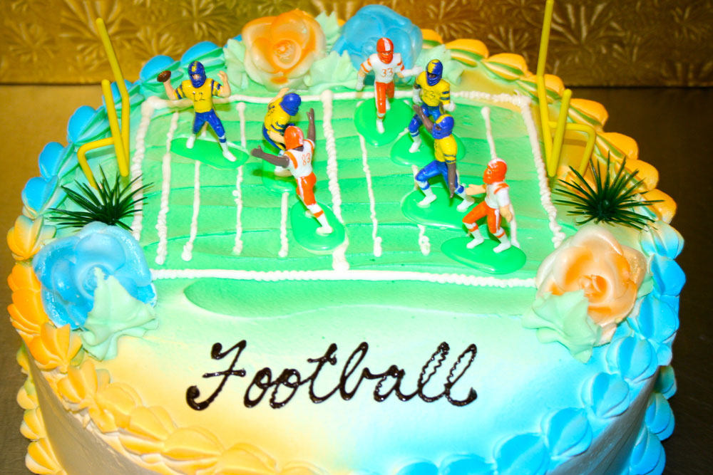 Football themed cake