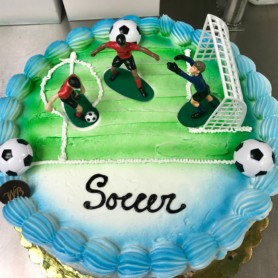 Soccer themed cake