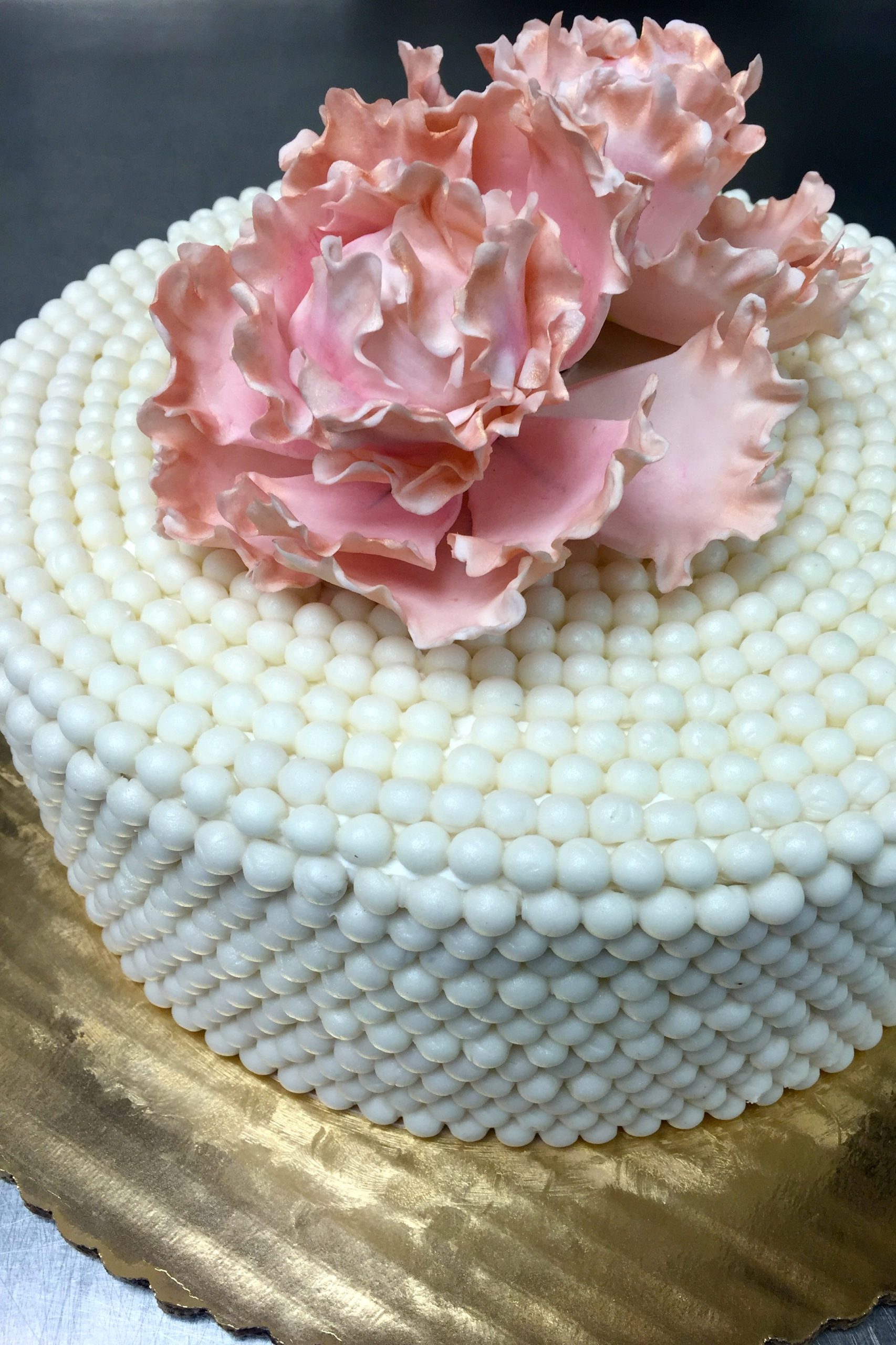 White Pearl encrusted cake